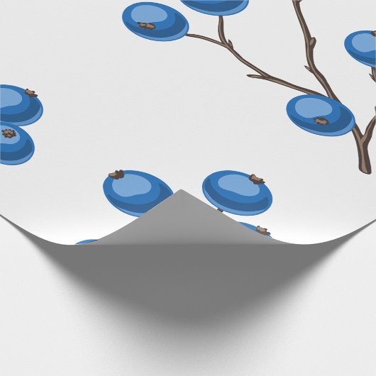 Verse bosbessen op een aftakkingspapier cadeaupapier