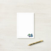 Verse bosbessen posten zijn post-it® notes (Op bureau)