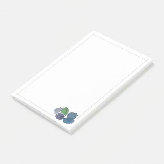 Verse bosbessen posten zijn post-it® notes (Schuin)