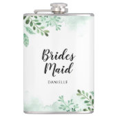 Verse Botanische bruidsmeisje bruiloft cadeaus Heupfles (Voorkant)