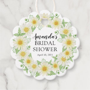 Verse bruidsdaisy bruiloftfeest bedankjes labels
