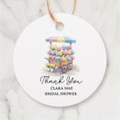 Verse bruidsfeest op de markt bedankjes labels (Achterkant)