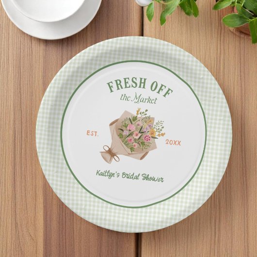 Verse Bruidsmeisjesborrel op de Boerenmarkt Fresh  Papieren Bordje