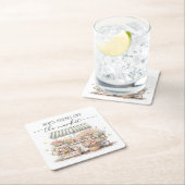 Verse Bruidssalon Waterverf Kunst Kartonnen Onderzetters (Insitu)