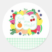 Verse Bruidsshower Van De Markt Ronde Sticker (Voorkant)