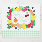 Verse Bruidsshower Van De Markt Sparkling Wijnetiket (Enkel label)