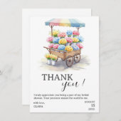 Verse bruidssluiting op de markt bedankkaart (Voorkant / Achterkant)