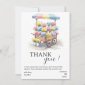 Verse bruidssluiting op de markt bedankkaart (Voorkant)