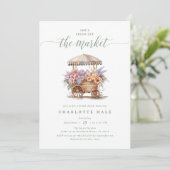 Verse Bruiloftsfeest met Bloemen Kaart (Staand voorkant)