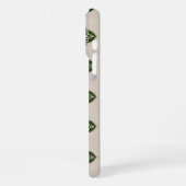 Verse Chic Groene Blauwe Portugese Tegels Monogram iPhone Hoesje (Linkerkant)