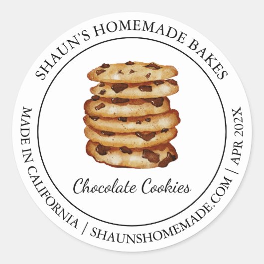 Verse Chocolade Cookies Bakken Modern label (Voorkant)