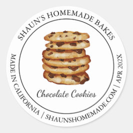 Verse Chocolade Cookies Bakken Modern label
