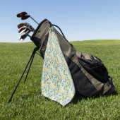 Verse citroen bloemmotief golfhanddoek (Groen)