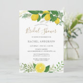 Verse citroen bruidsfeest uitnodigingskaart 02 kaart (Staand voorkant)