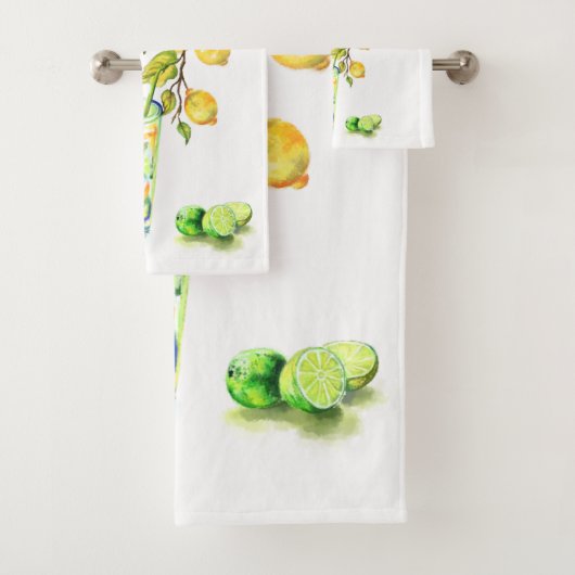 Verse citroen Drink badhanddoeken - aangepaste tek Bad Handdoek (Insitu)