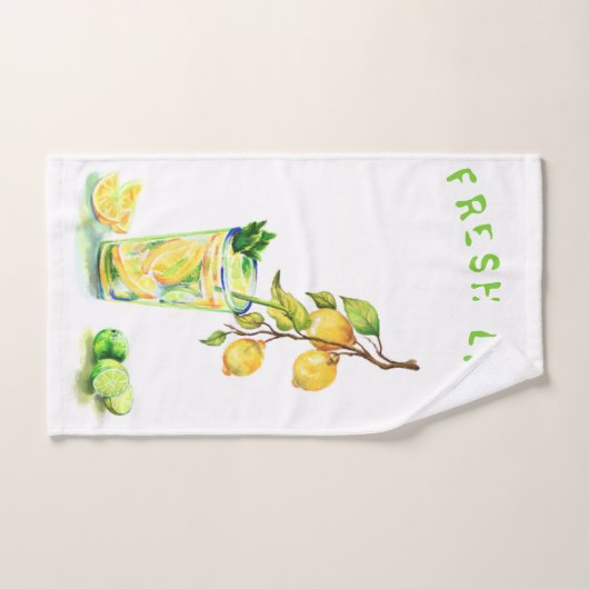 Verse citroen Drink badhanddoeken - aangepaste tek Bad Handdoek (Handdoek)