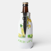 Verse citroen Drink fleskoeler - aangepaste tekst Flesjeskoeler (Fles Achterkant)