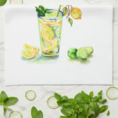 Verse citroen Drink keukenhanddoek - aangepaste te (Gevouwen)