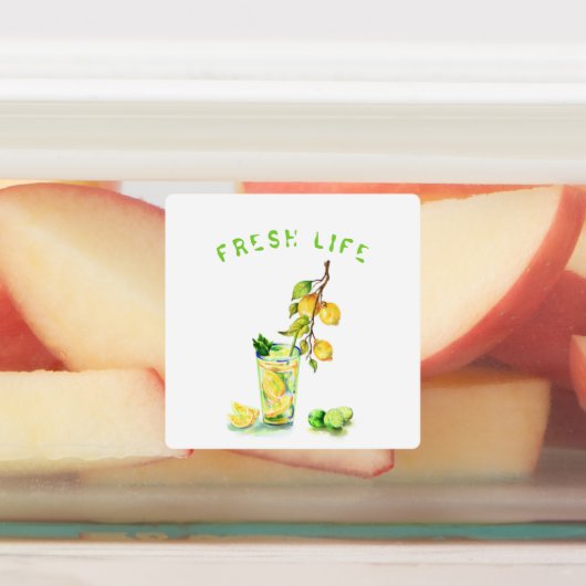 Verse citroen Drink labels - aangepaste tekst (Aangebracht)