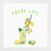 Verse citroen Drink labels - aangepaste tekst (Design 2)