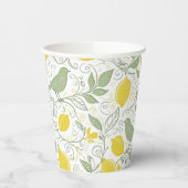 Verse citroenen, bladeren en vogels ID1052 Papieren Bekers (Links)