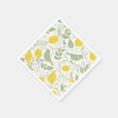 Verse citroenen, bladeren en vogels ID1052 Servet (Hoek)