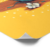 Verse citroenen in een rustieke mand poster (Hoek)