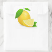 Verse citroenen vierkante sticker (Tas)