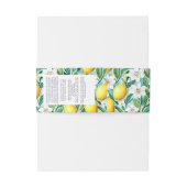 Verse citroenen zeep buik band uitnodigingen wikkel (Achterkant Voorbeeld)