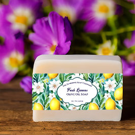 Verse citroenen zeep buik band uitnodigingen wikkel