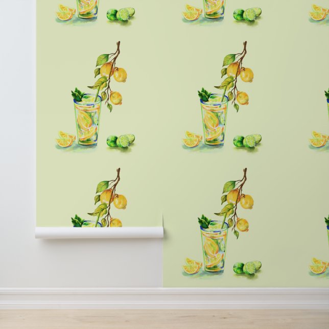 Verse citroensap Drink Behang (Applicatie)