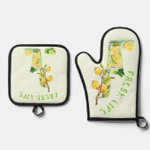 Verse citroensap Drink Oven Mitt & Pot Holder Set (Voorkant)