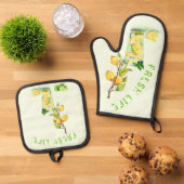 Verse citroensap Drink Oven Mitt & Pot Holder Set (Top down)