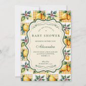Verse Citrus Bloemige Baby Shower Kaart (Voorkant)