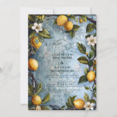Verse Citrus Botanische Bruiloft Kaart (Voorkant)