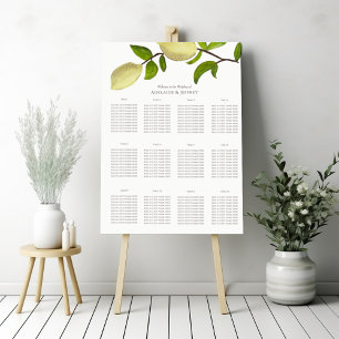 Verse Citrus Geschilderde Citroen Modern Mediterra Poster