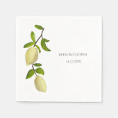 Verse Citrus Geschilderde Citroenen Modern Mediter Servet (Voorkant)