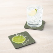 Verse Citrus Onderzetter Set - Limoen Design (Rechterzijde)