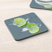 Verse Citrus Onderzetter Set - Limoen Design (Linkerzijde)