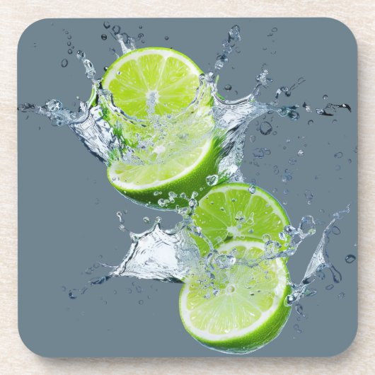 Verse Citrus Onderzetter Set - Limoen Design (Voorkant)