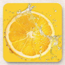 Verse Citrus Onderzetter Set - Sinaasappel Design
