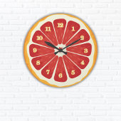 Verse citrusplak Ronde Muur Klok: keukeninrichting Grote Klok