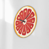 Verse citrusplak Ronde Muur Klok: keukeninrichting Grote Klok