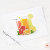 Verse citrussappen vierkante sticker (Envelop)