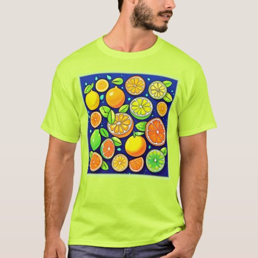 verse-citrusschijfpatroon t-shirt (Voorkant)