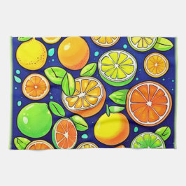 verse-citrusschijfpatroon theedoek