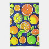 verse-citrusschijfpatroon theedoek (Verticaal)