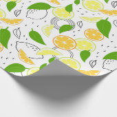 Verse citrusvruchten. cadeaupapier (Hoek)