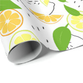 Verse citrusvruchten. cadeaupapier (Rol Hoek)