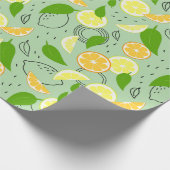 Verse citrusvruchten. cadeaupapier (Hoek)